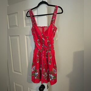 FARM RIO red mini dress